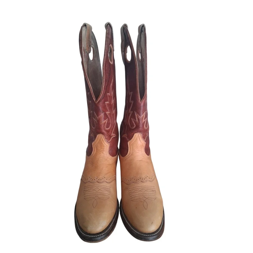 Boulet Canada Mens size‎ 9 Western Leather Cowboy Country Farm Barn Rodeo Boots